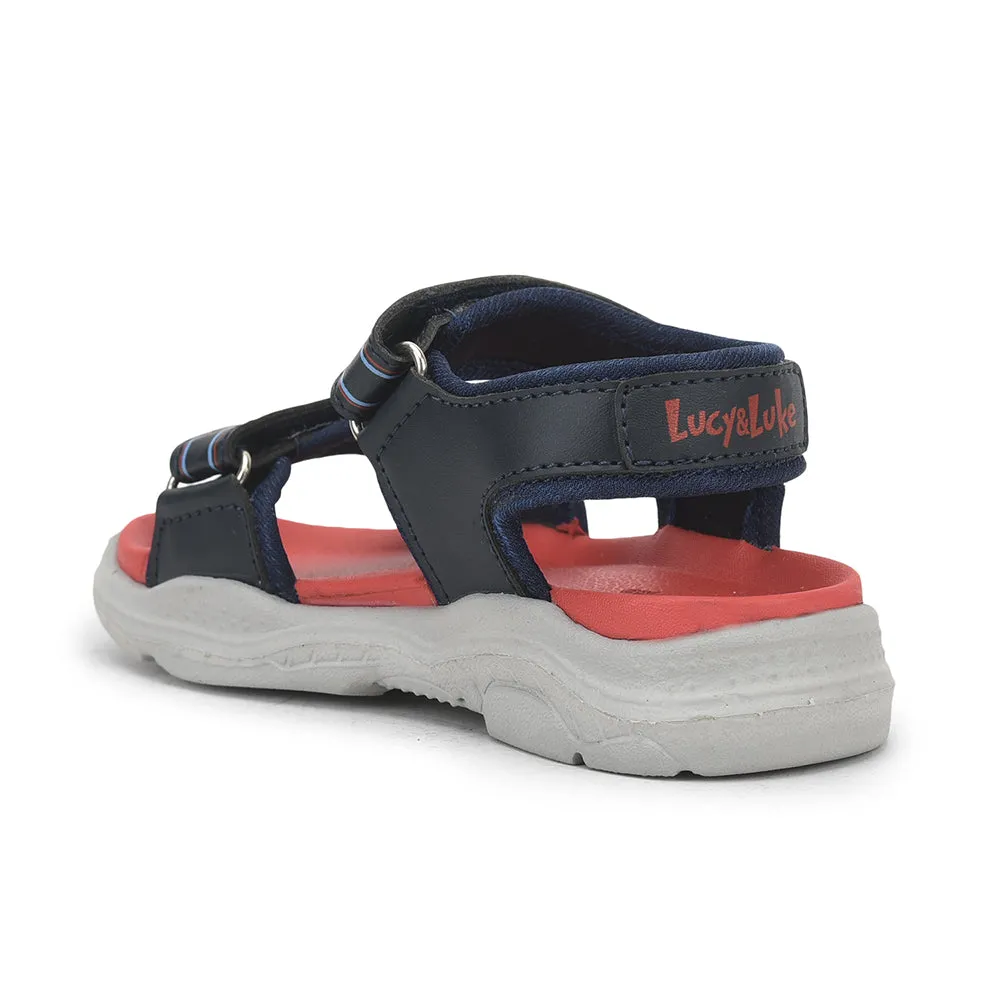 Lucy & Luke Navy Blue Casual Sandal For Kids RICKY-65E By Liberty