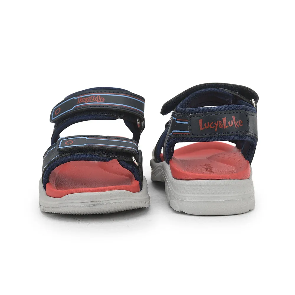 Lucy & Luke Navy Blue Casual Sandal For Kids RICKY-65E By Liberty