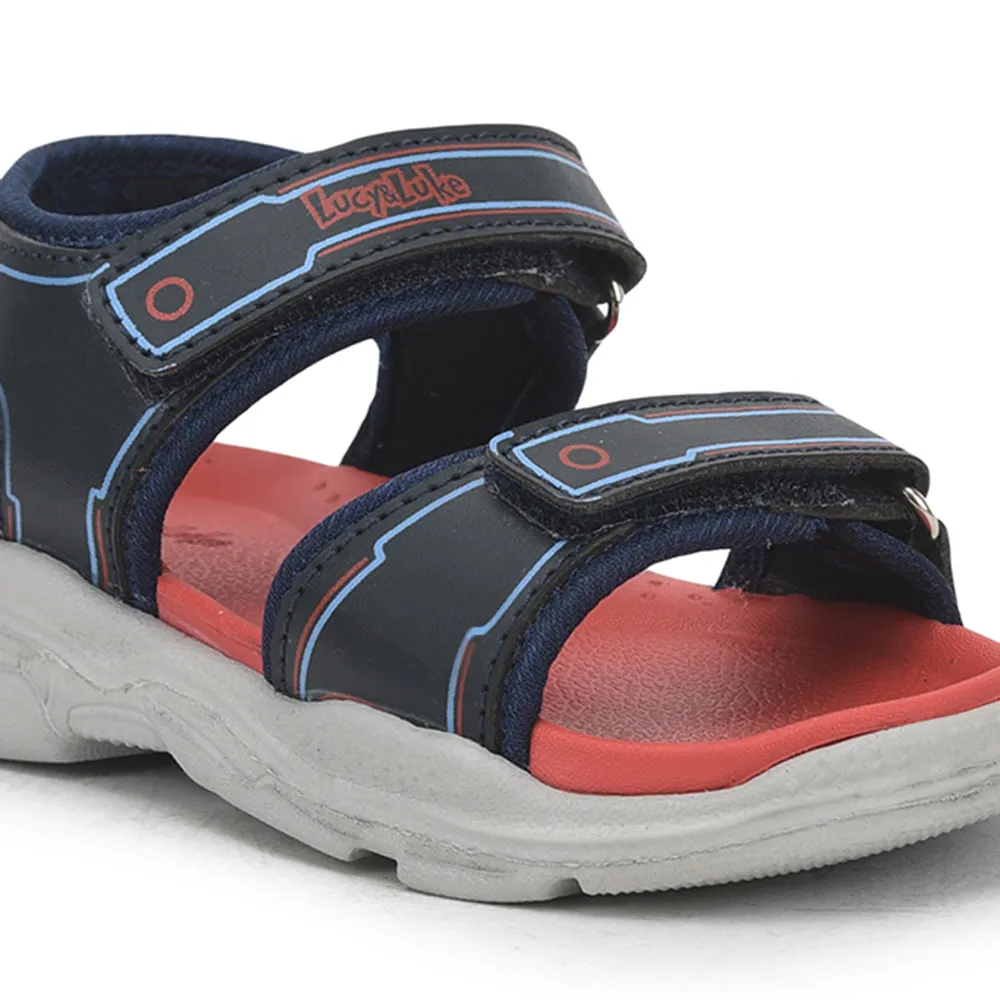 Lucy & Luke Navy Blue Casual Sandal For Kids RICKY-65E By Liberty