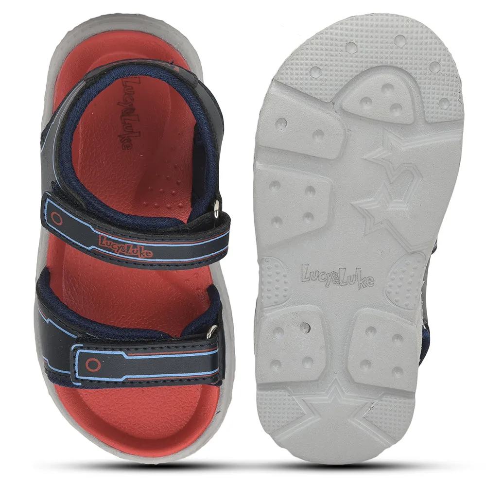 Lucy & Luke Navy Blue Casual Sandal For Kids RICKY-65E By Liberty