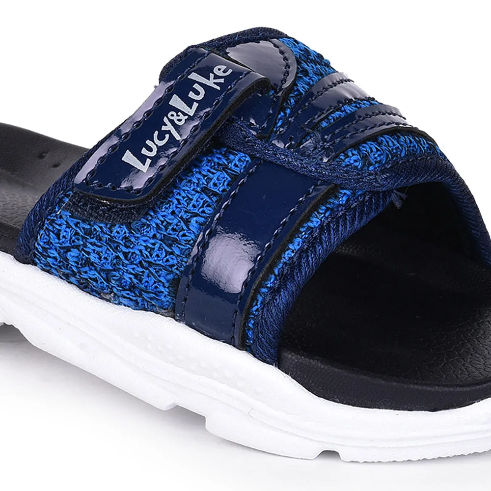 Lucy & Luke (Navy Blue) Casual Slides For Kids RICKY-2S By Liberty