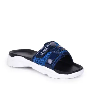 Lucy & Luke (Navy Blue) Casual Slides For Kids RICKY-2S By Liberty