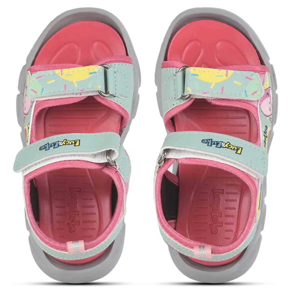 Lucy & Luke Pink Casual Sandal For Kids FLYNN-42 By Liberty
