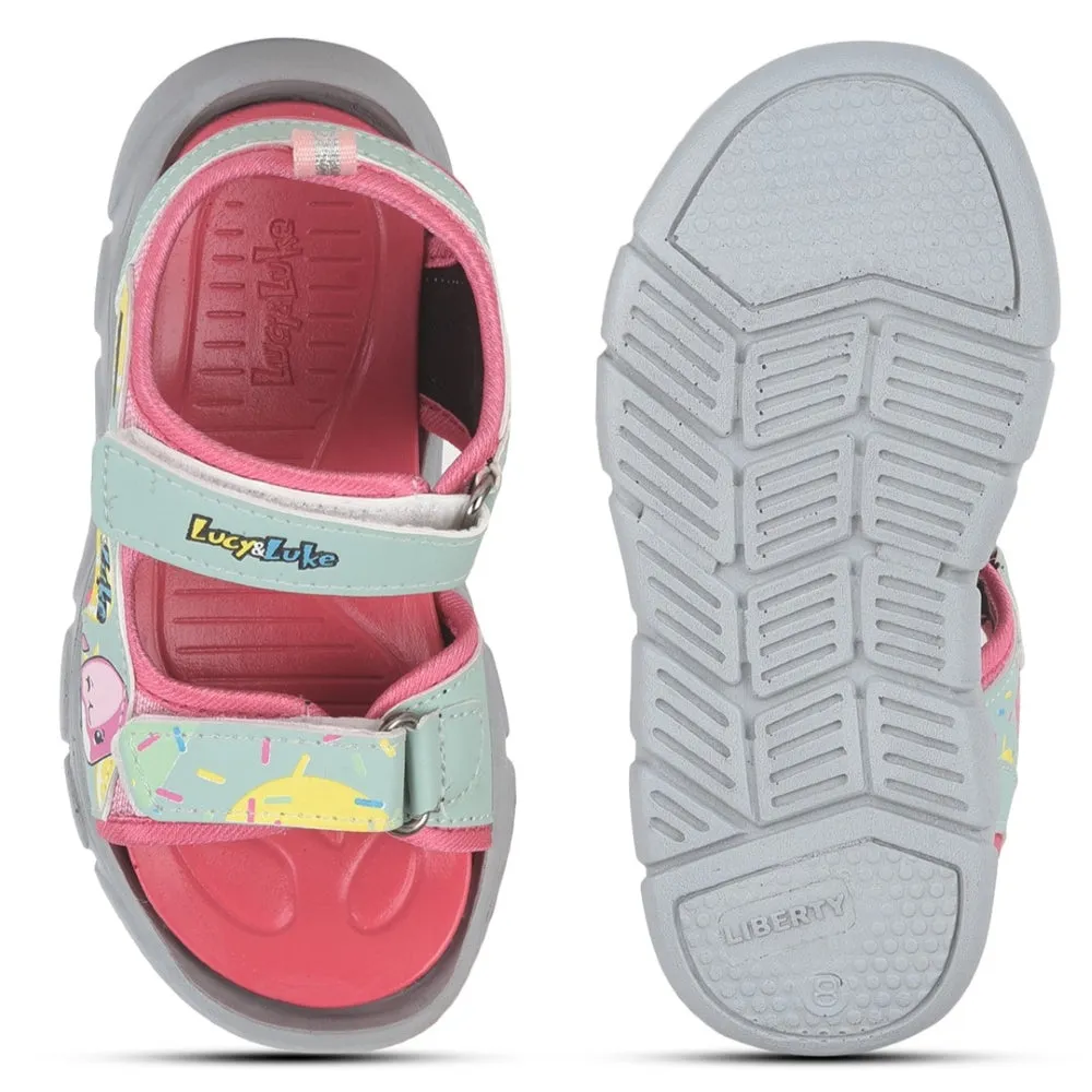 Lucy & Luke Pink Casual Sandal For Kids FLYNN-42 By Liberty