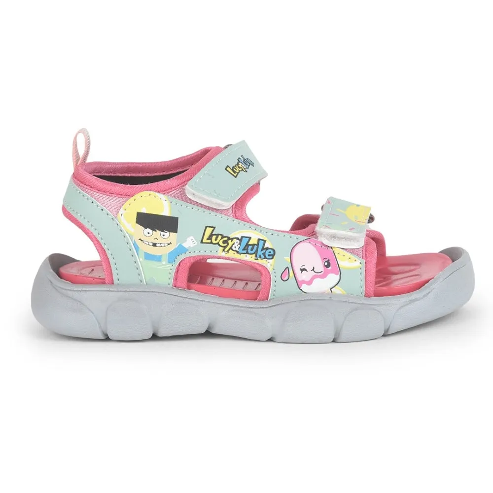 Lucy & Luke Pink Casual Sandal For Kids FLYNN-42 By Liberty