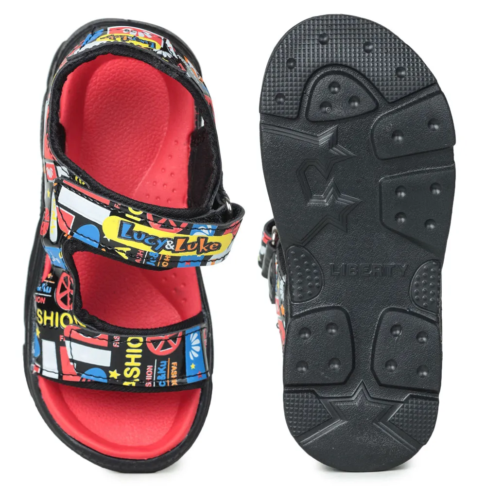 Lucy & Luke (Red) Casual Sandal For Kids RICKY-2 By Liberty