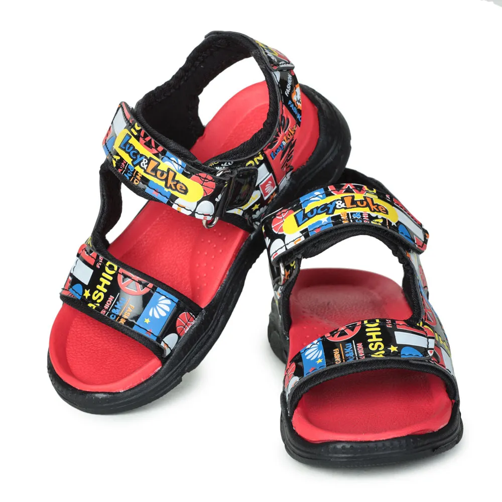 Lucy & Luke (Red) Casual Sandal For Kids RICKY-2 By Liberty