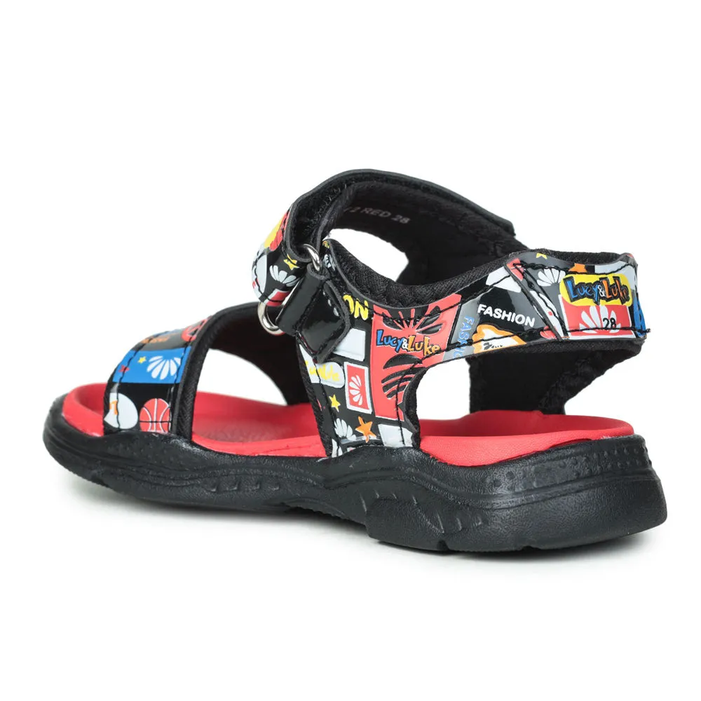 Lucy & Luke (Red) Casual Sandal For Kids RICKY-2 By Liberty