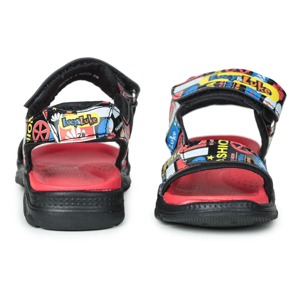 Lucy & Luke (Red) Casual Sandal For Kids RICKY-2 By Liberty