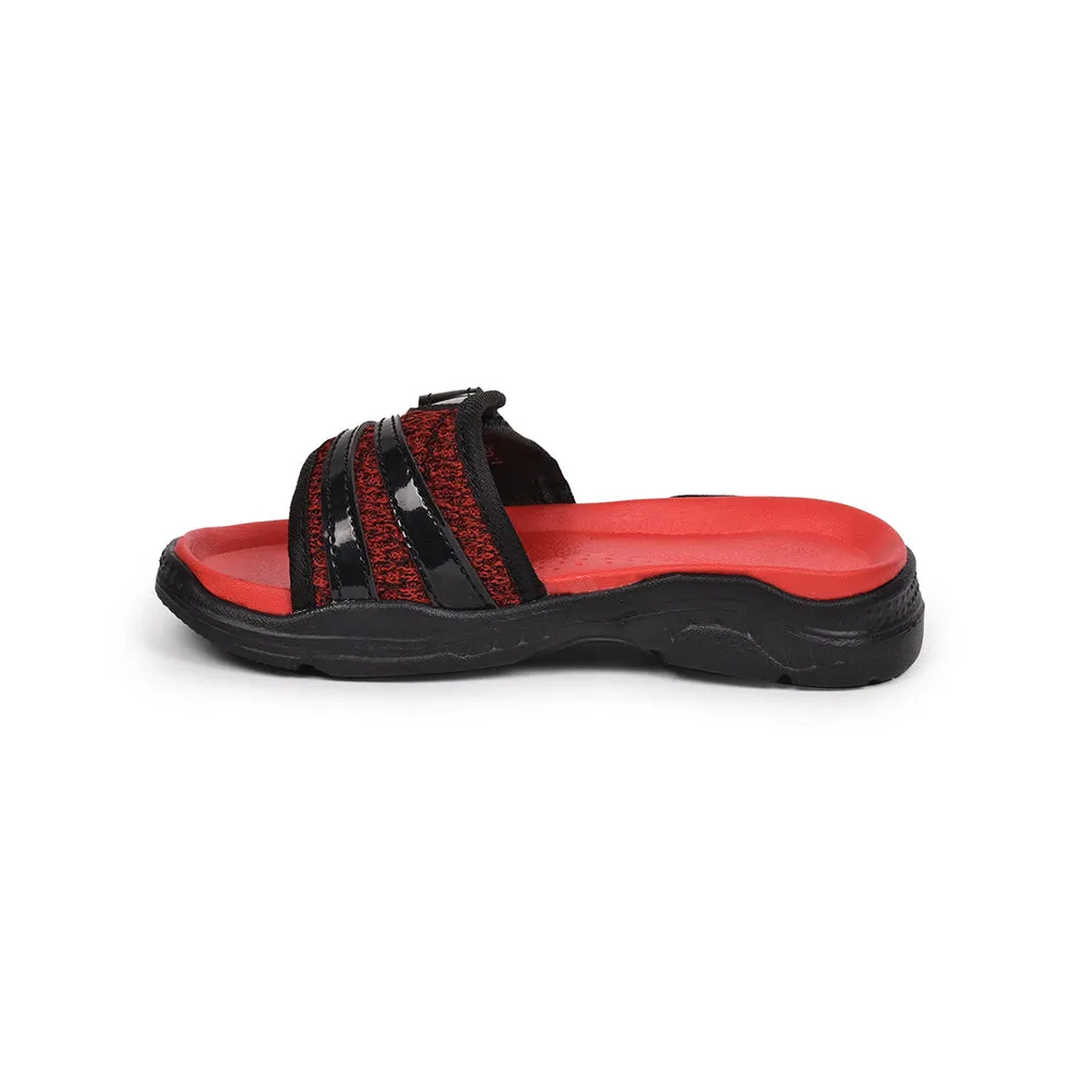 Lucy & Luke (Red) Casual Slides For Kids RICKY-2S By Liberty