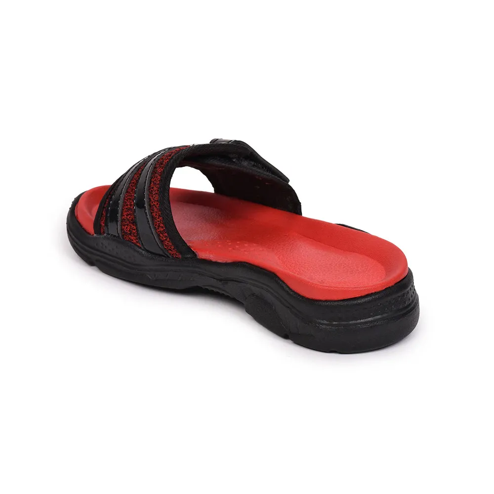 Lucy & Luke (Red) Casual Slides For Kids RICKY-2S By Liberty