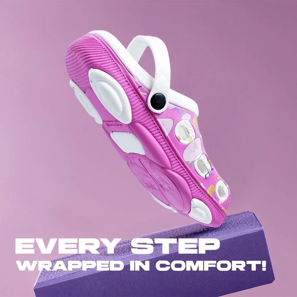 Lucy&Luke Pink Casual Sling Back Clogs For Kids LPMXT-820 By Liberty
