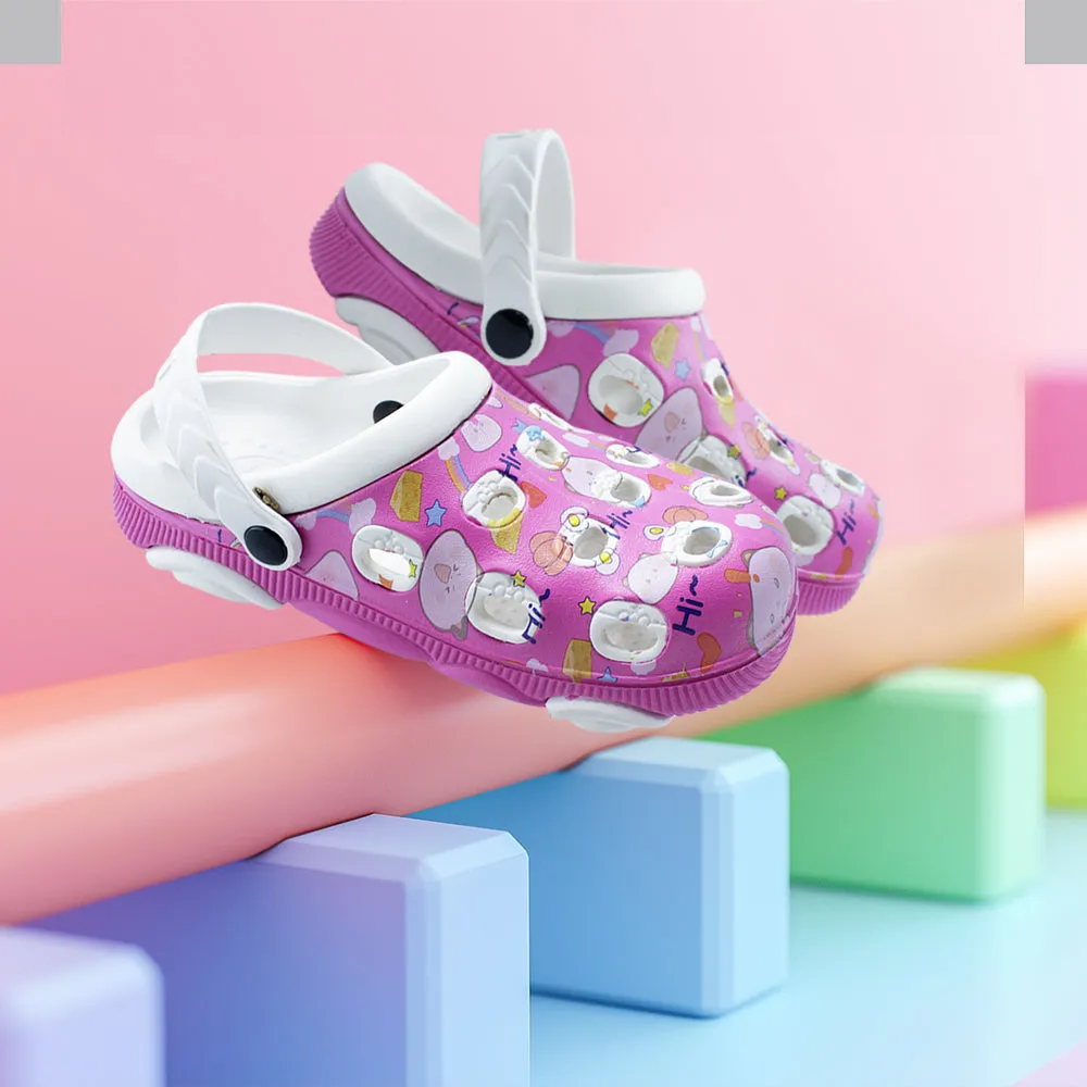 Lucy&Luke Pink Casual Sling Back Clogs For Kids LPMXT-820 By Liberty