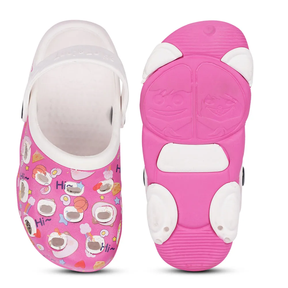 Lucy&Luke Pink Casual Sling Back Clogs For Kids LPMXT-820 By Liberty