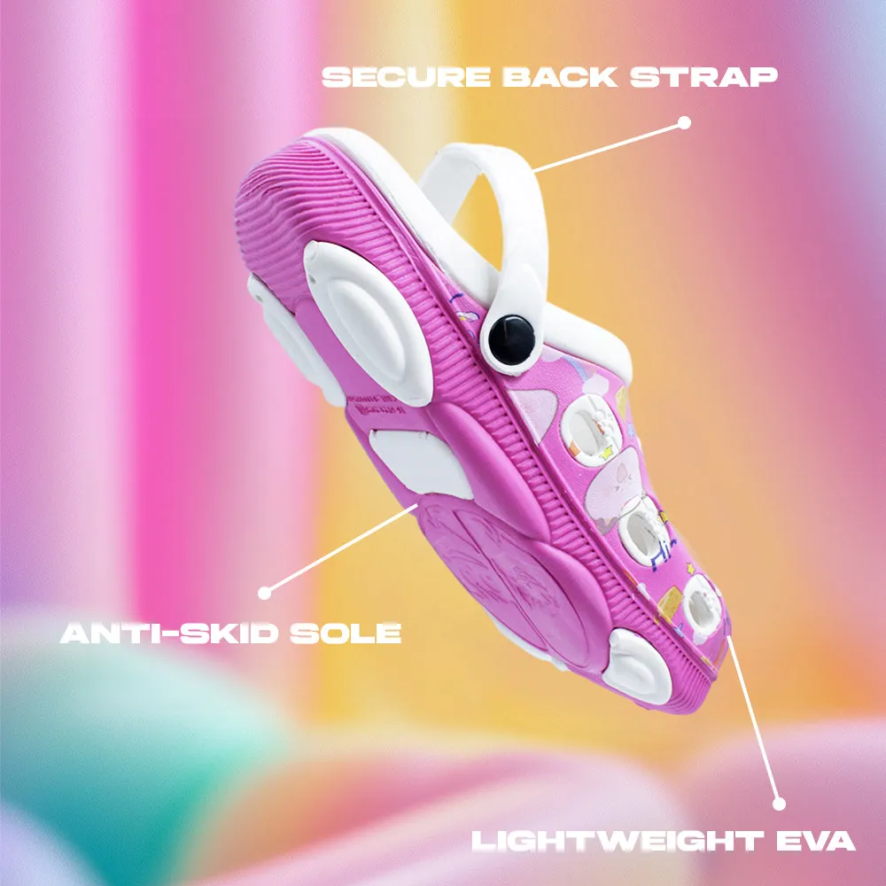 Lucy&Luke Pink Casual Sling Back Clogs For Kids LPMXT-820 By Liberty