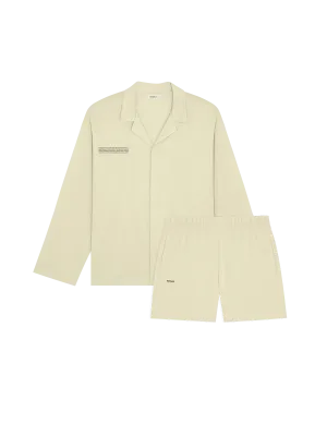 Mens 365 Lightweight Short Pyjama Shorts Set —maitake beige