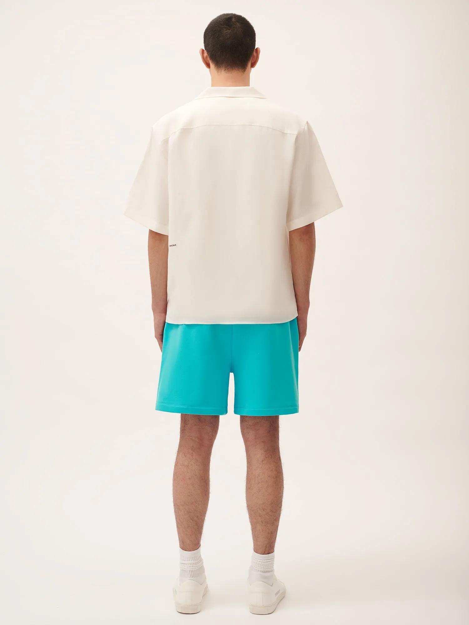 Mens 365 Midweight Mid Length Shorts—Ocean Turquoise