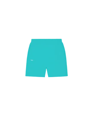 Mens 365 Midweight Mid Length Shorts—Ocean Turquoise