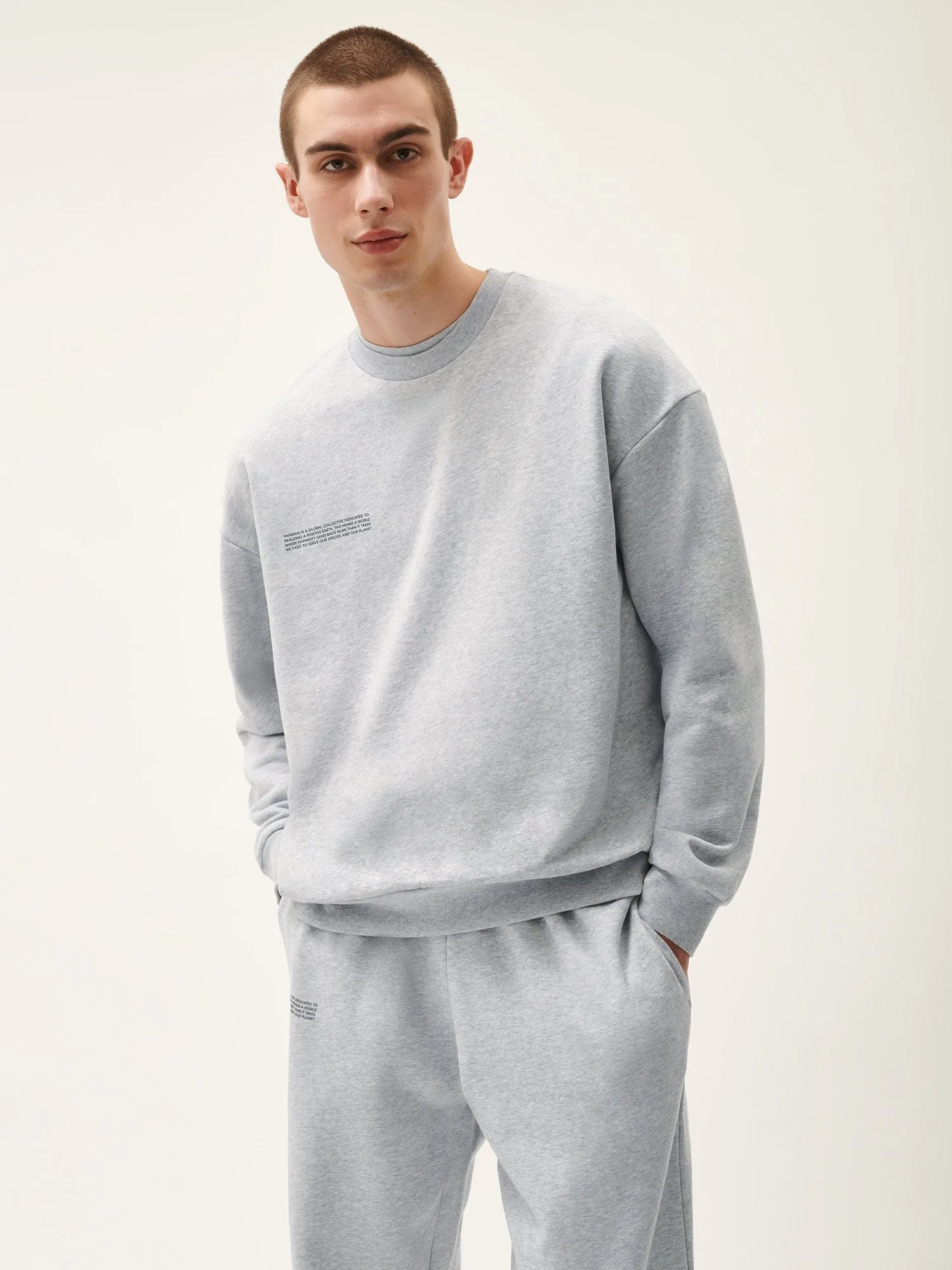 Mens 365 Midweight Sweatshirt—grey marl