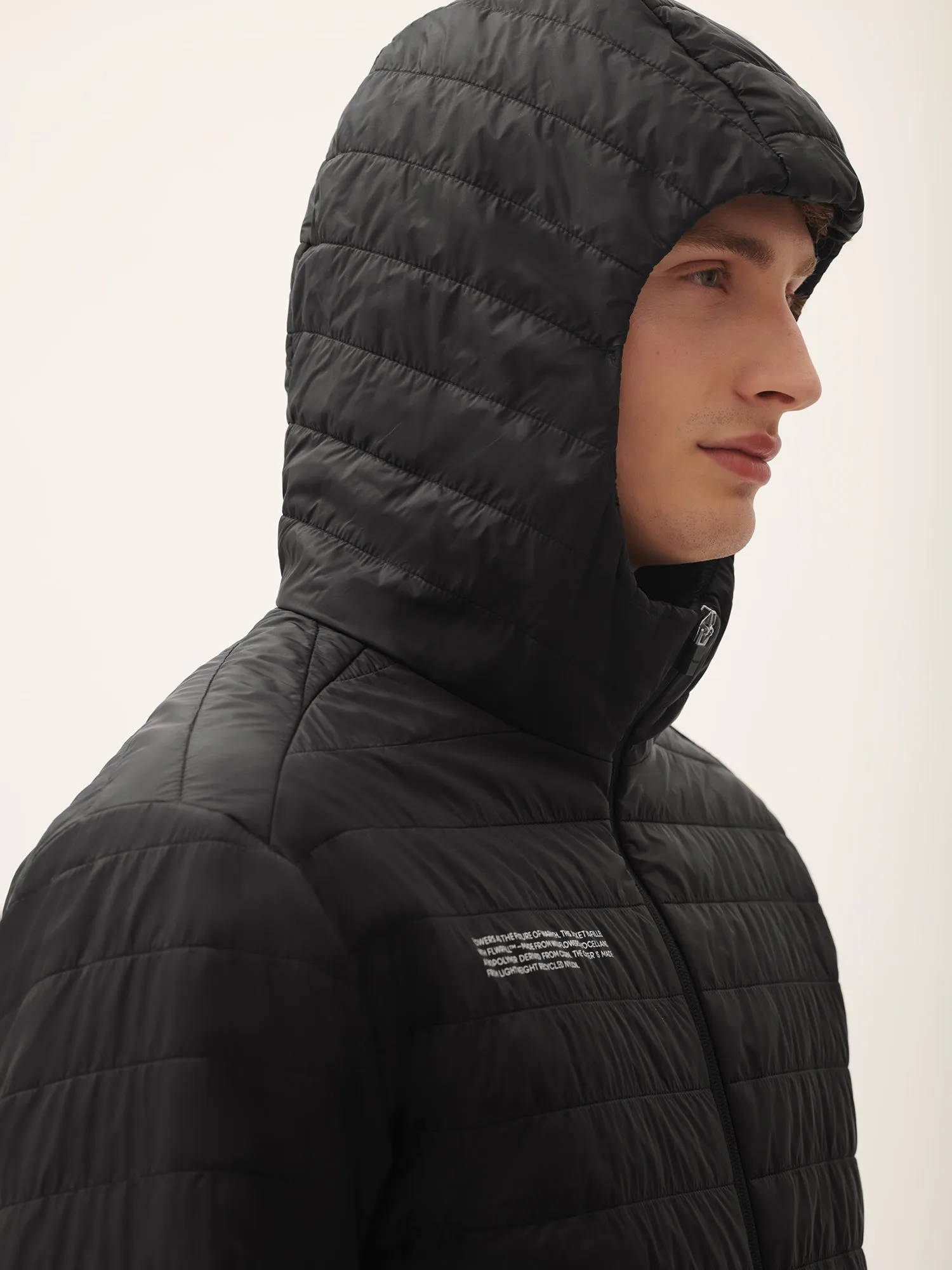 Mens Flower-Warmth Lite Jacket—Black