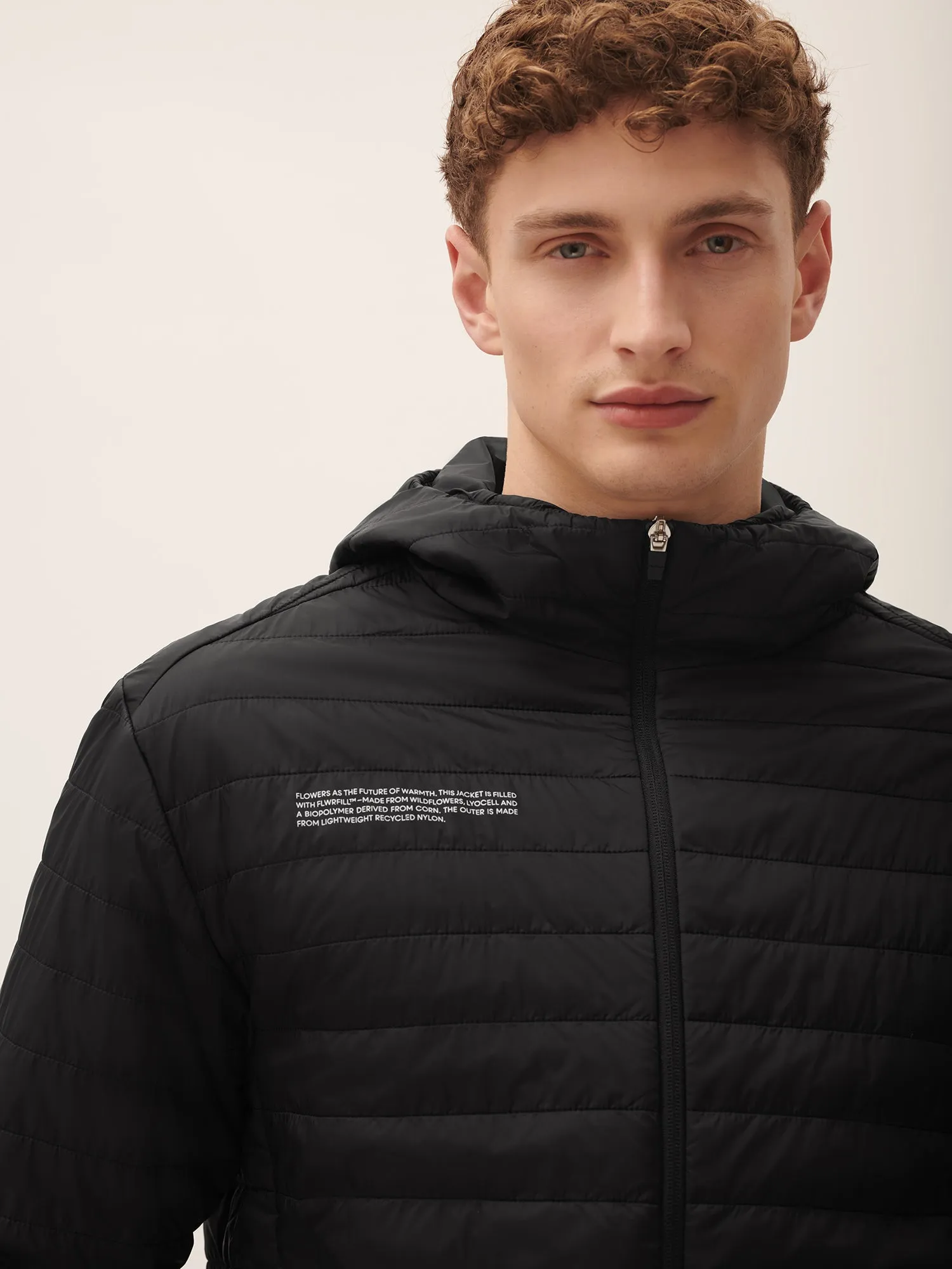 Mens Flower-Warmth Lite Jacket—Black