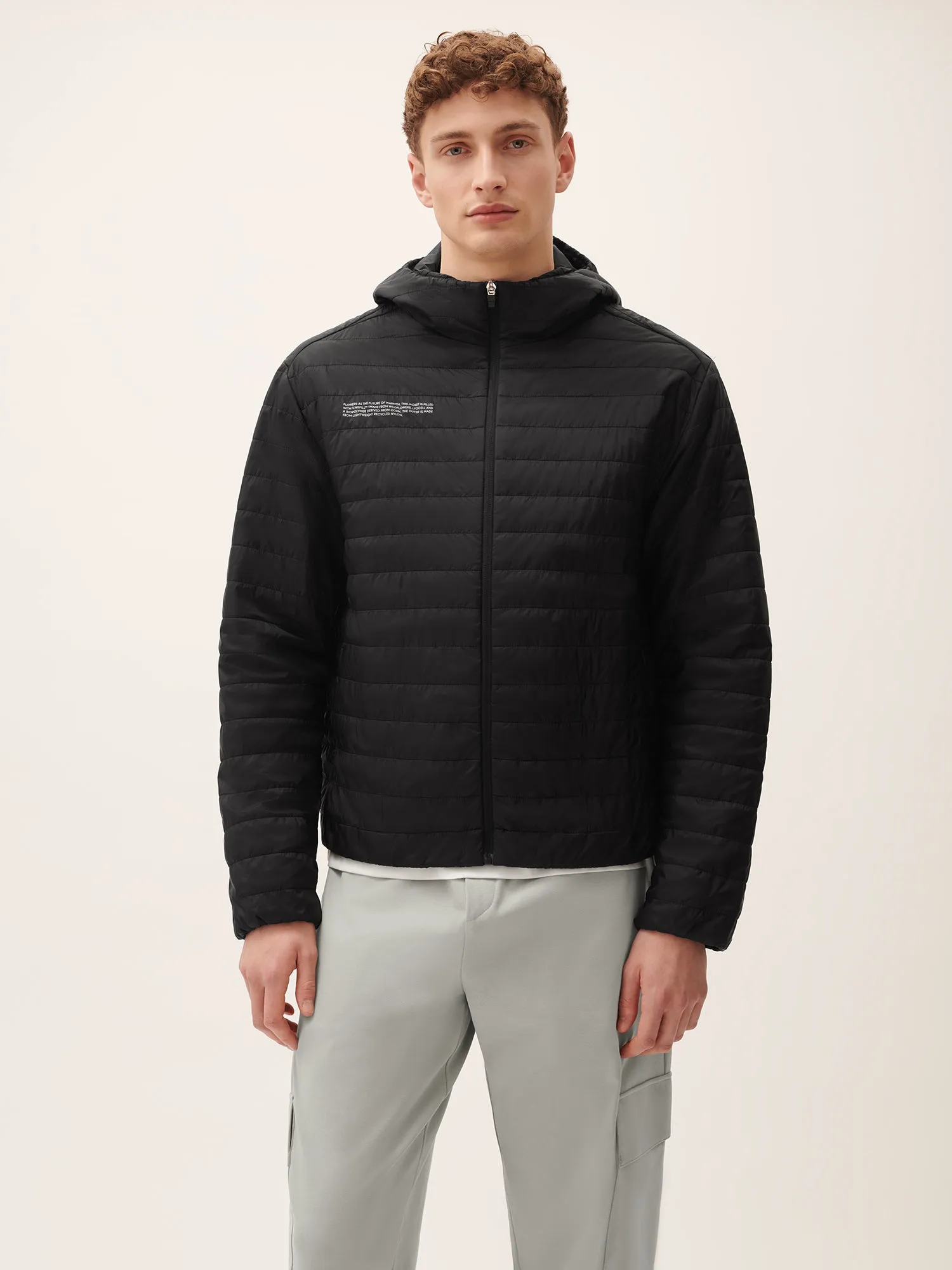 Mens Flower-Warmth Lite Jacket—Black