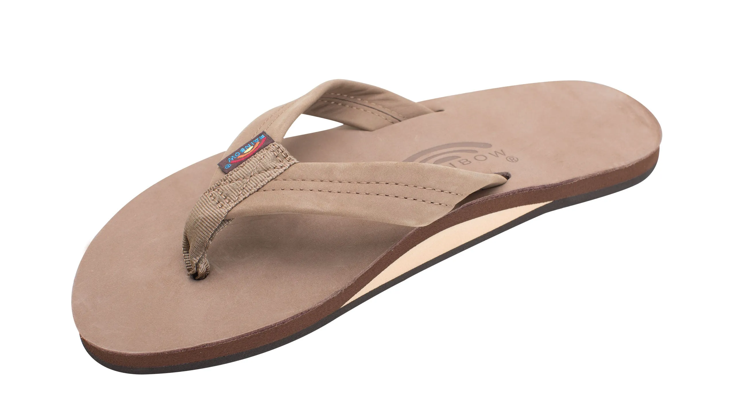 Rainbow Mens Single Layer Thick Strap Sandal