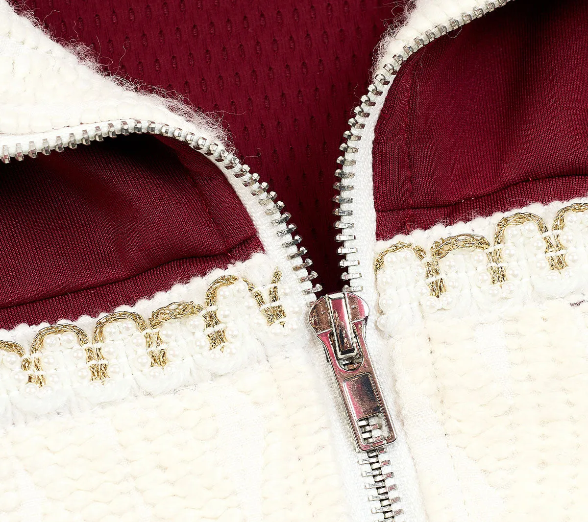 RAP STAR SERIES Dark Red Pearl Jacquard Sport Set