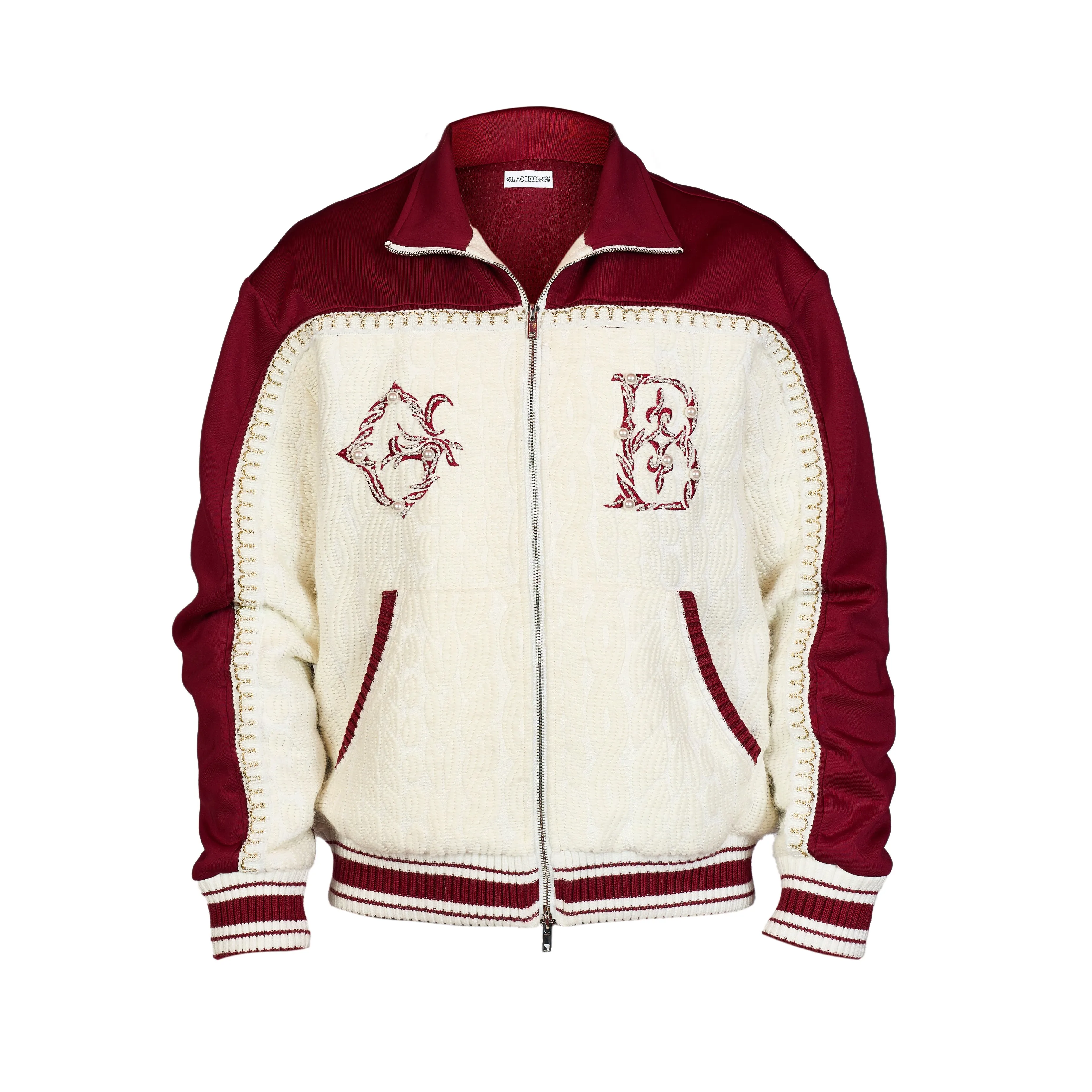 RAP STAR SERIES Dark Red Pearl Jacquard Sport Set