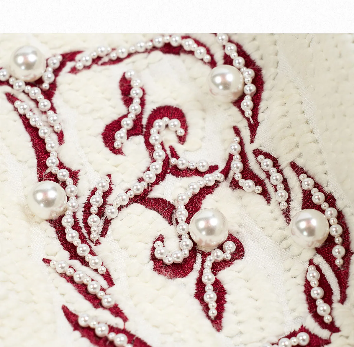 RAP STAR SERIES Dark Red Pearl Jacquard Sport Set