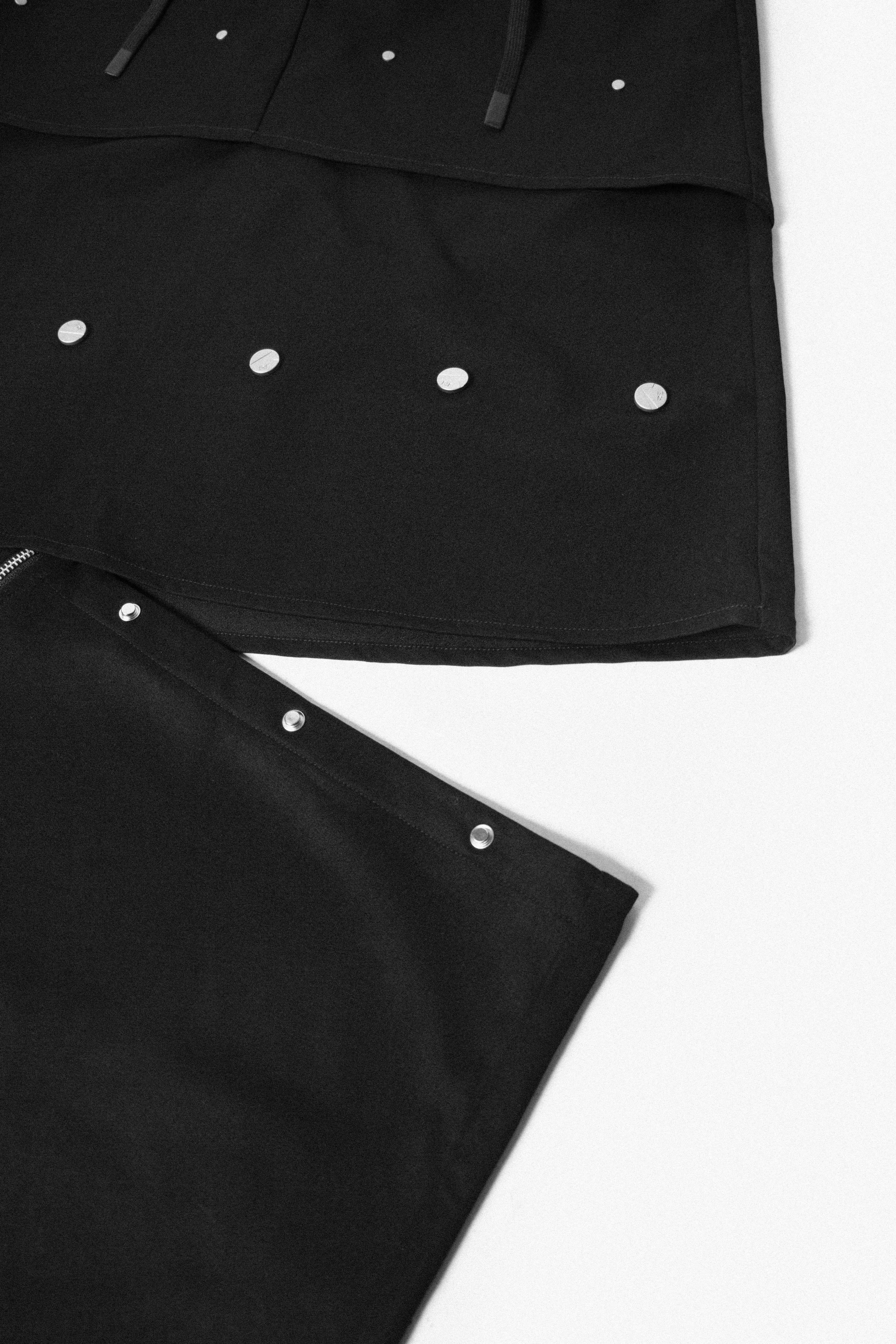 RELABEL Neutral Layered Studded Button Detachable Suit Long Skirt