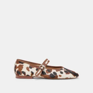 ROSLYN BALLET FLATS COCOA TAURUS CALF HAIR