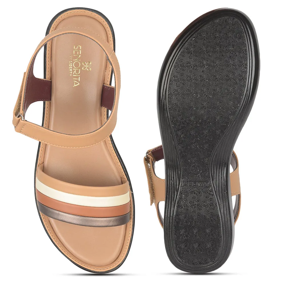 Senorita Casual (Tan) Sandals For Women DZL-801 By Liberty