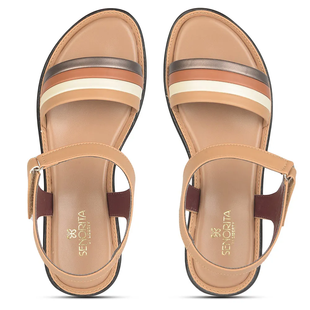 Senorita Casual (Tan) Sandals For Women DZL-801 By Liberty