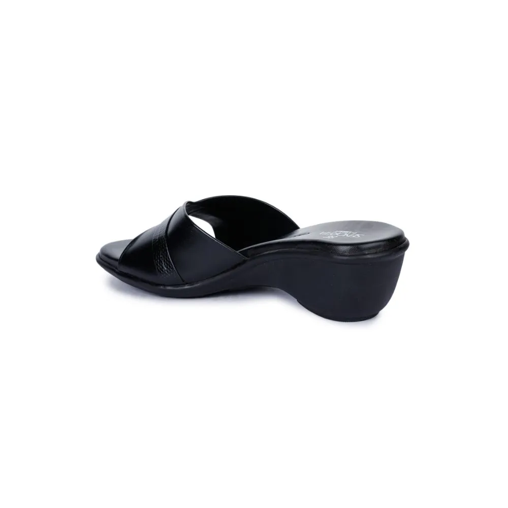 Senorita Comfort (Black) Slippers For Women LT-121 By Liberty