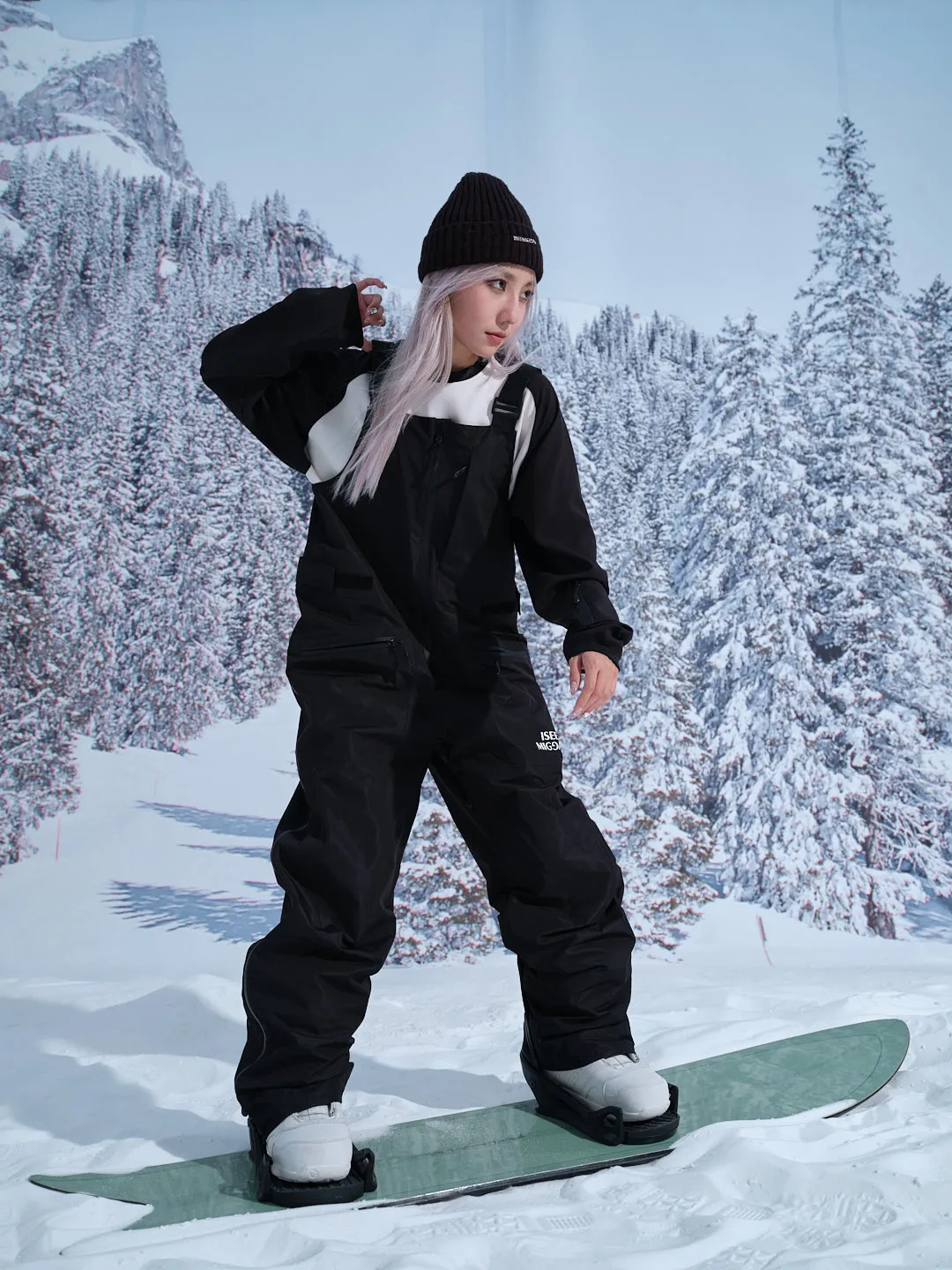 Shadow Black Ski Bib Pants
