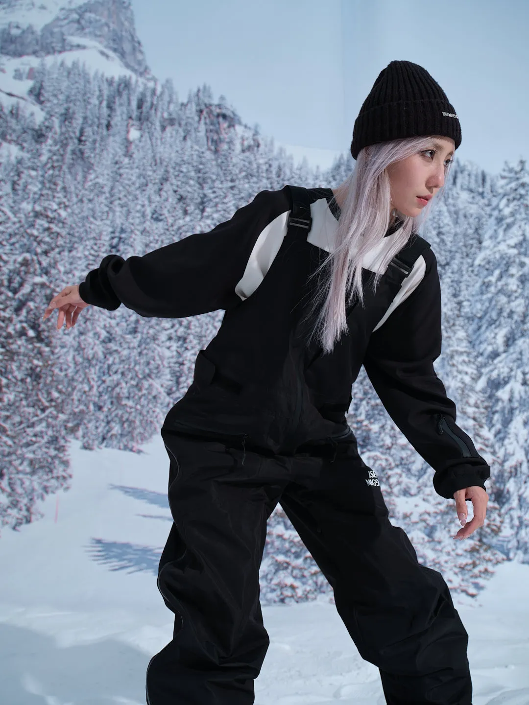 Shadow Black Ski Bib Pants