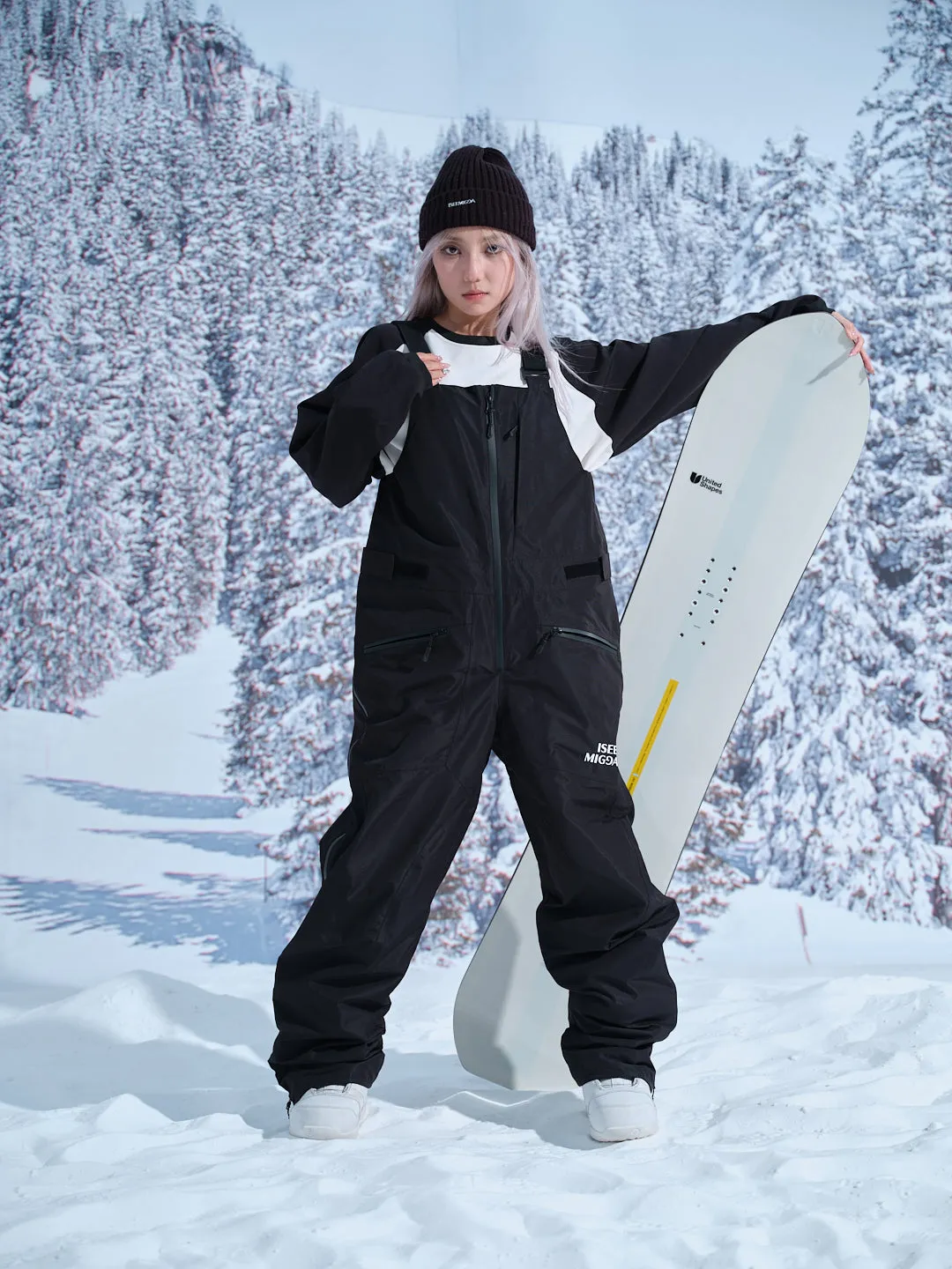 Shadow Black Ski Bib Pants