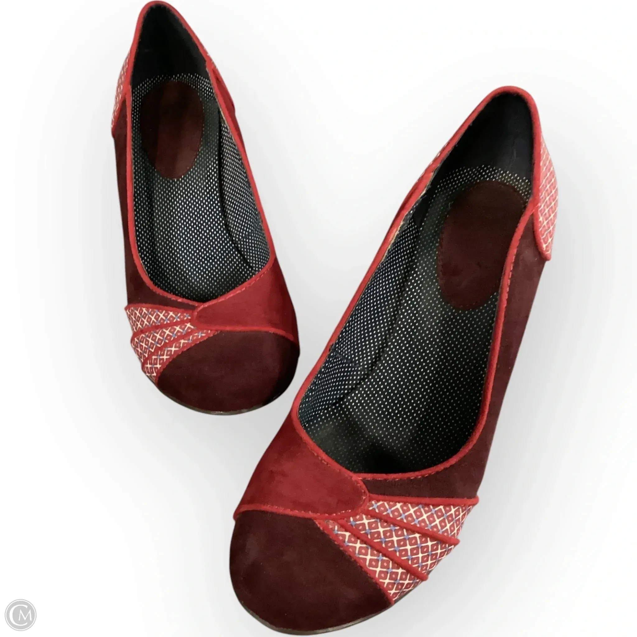 Shoes Heels Kitten By Clothes Mentor In Red, Size: 5