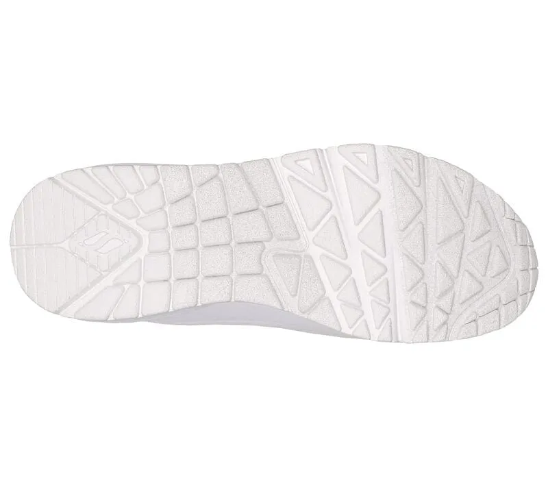 SKECHERS WOMEN'S UNO STAND ON AIR TRIPLE WHITE WALKING SHOES