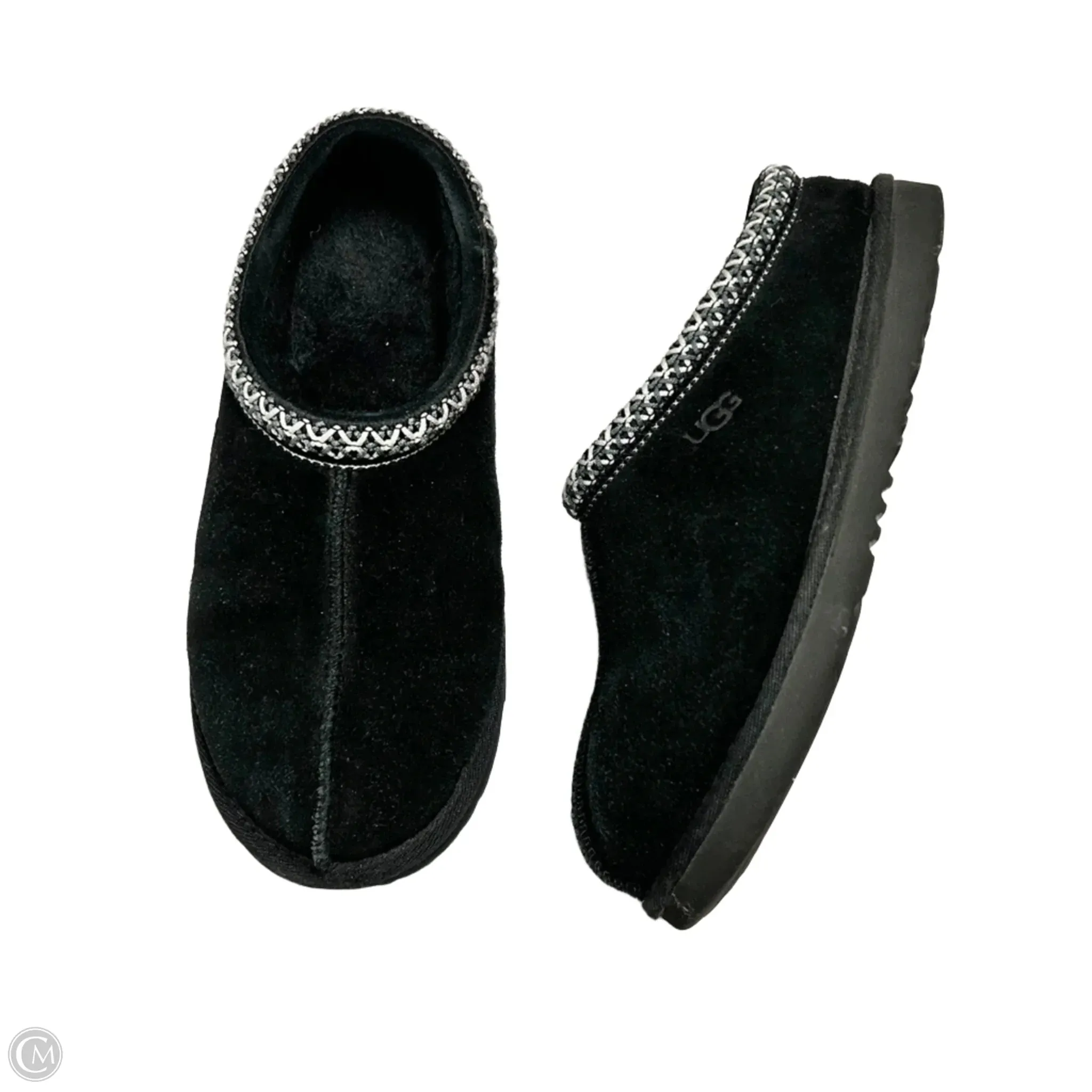 Slippers Designer By Ugg In Black, Size: 8