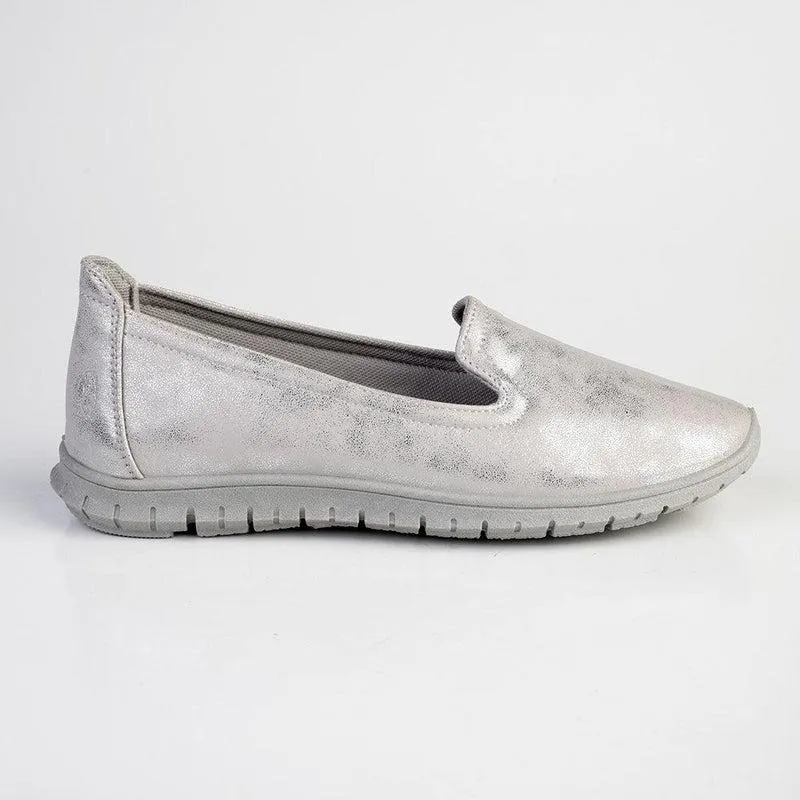 Soft Style by Hush Puppies Nan Slip-on Shimmer Loafer - Silver