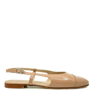 Spain Co Latte Patent Captoe Slingback