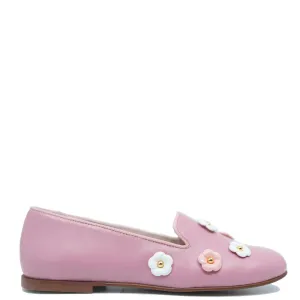 Spain Co Pink Flower Smoking Loafer