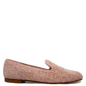Spain Co Pink Rafia Smoking Loafer