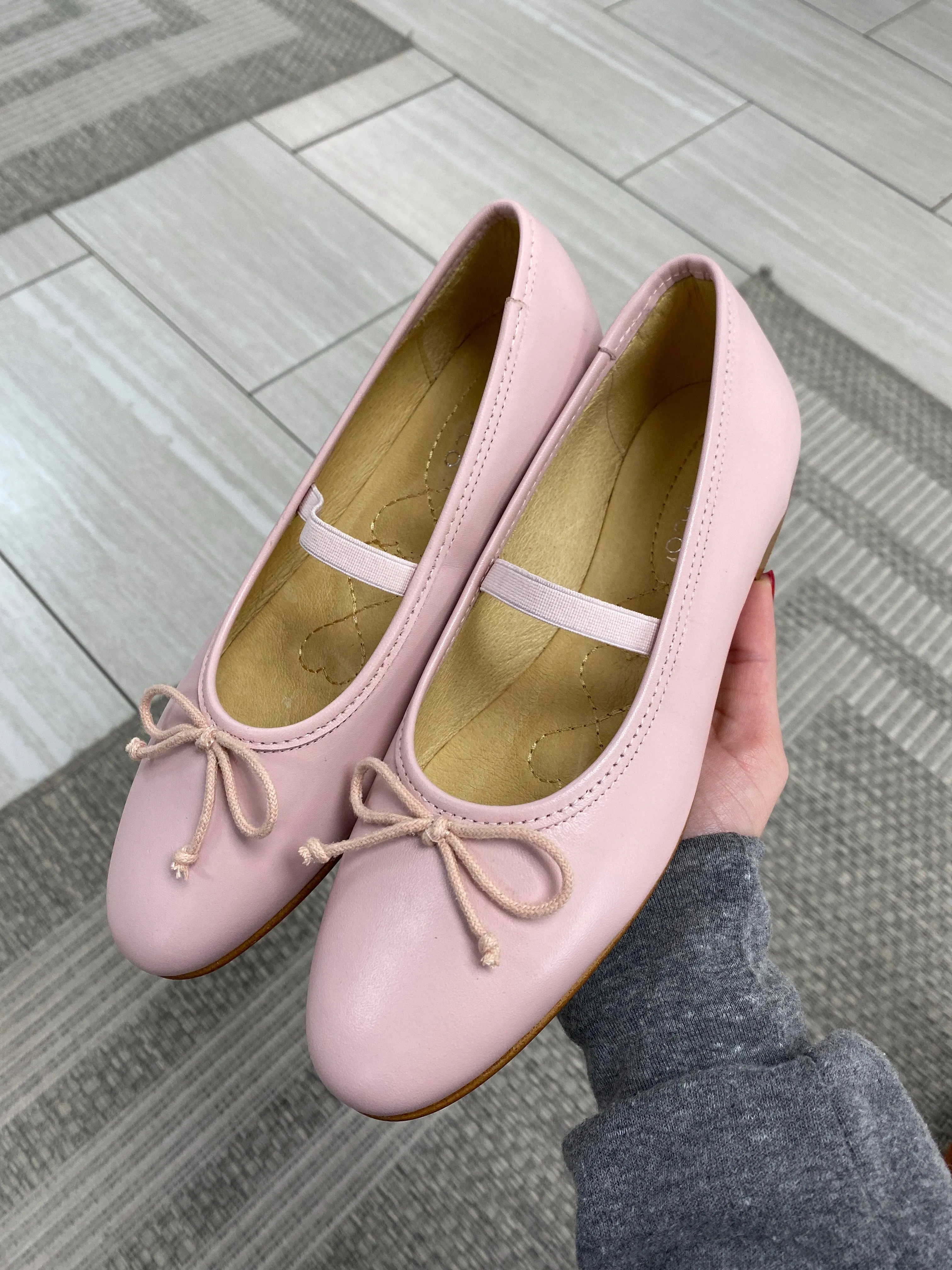 Spain Co Rose Pink Elastic Flat