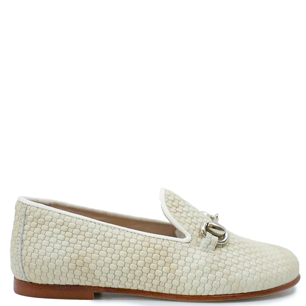 Spain Co Taupe Stamped Buckle Loafer