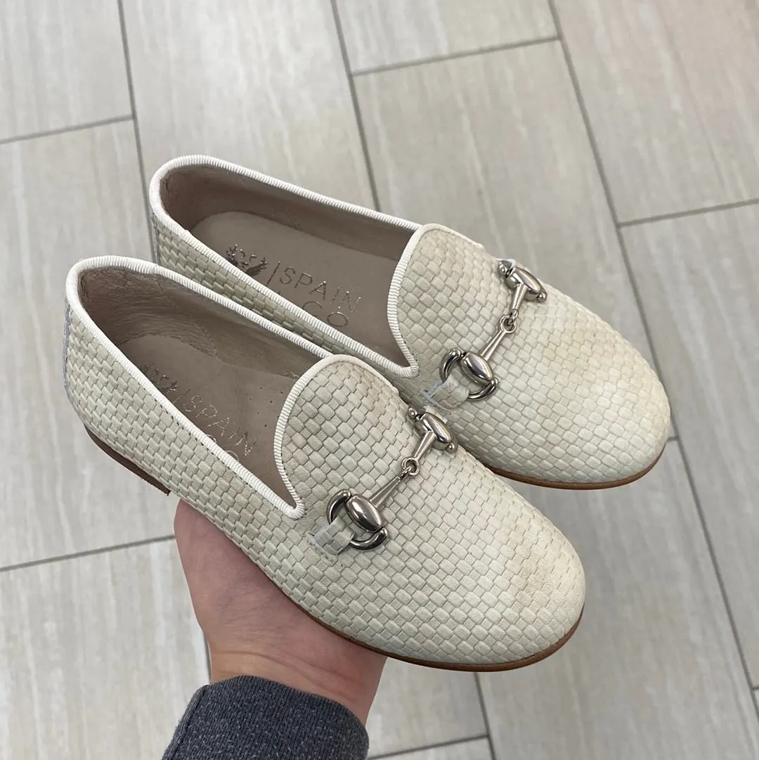 Spain Co Taupe Stamped Buckle Loafer