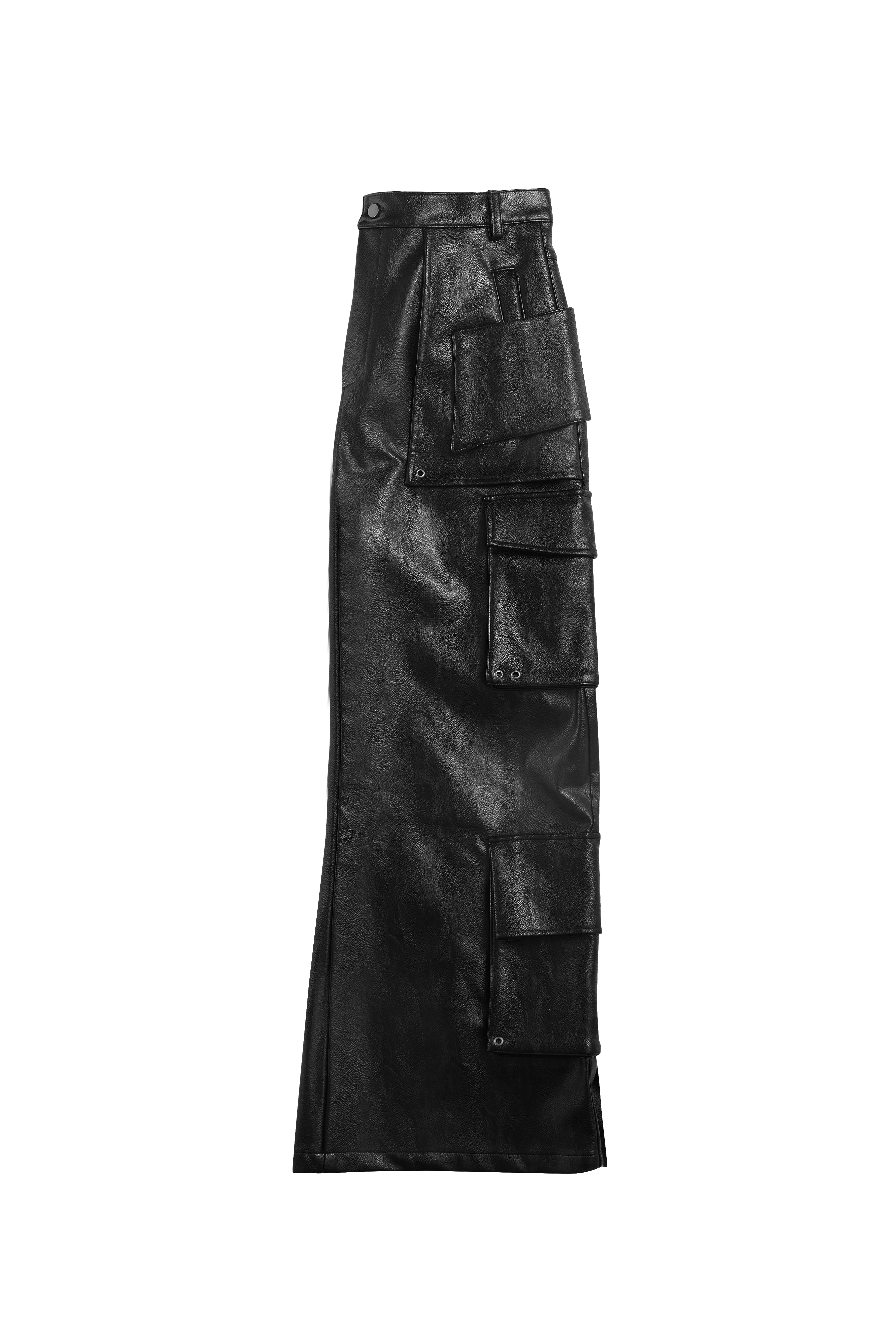 Structured Multi-Pocket Leather Cargos