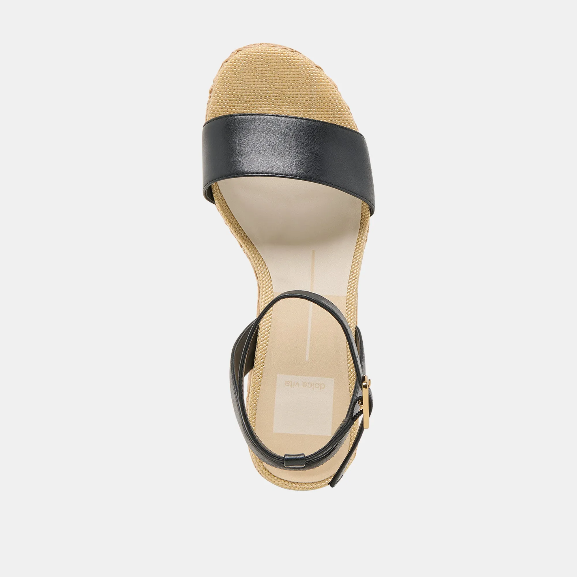 TALISA WEDGES BLACK LEATHER